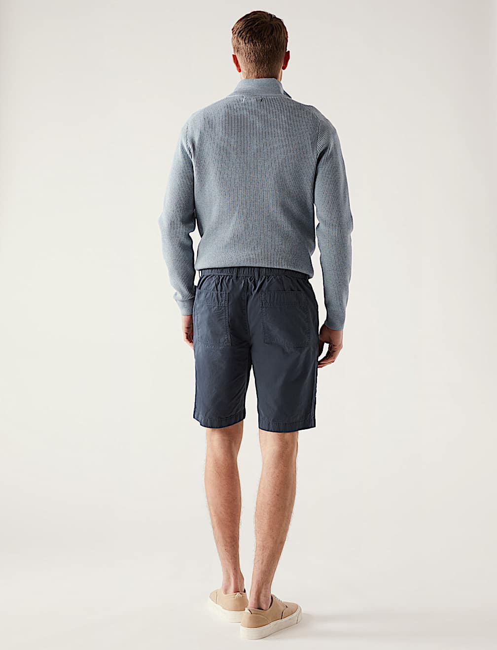 Pure Cotton Half Elasticated Waist Shorts