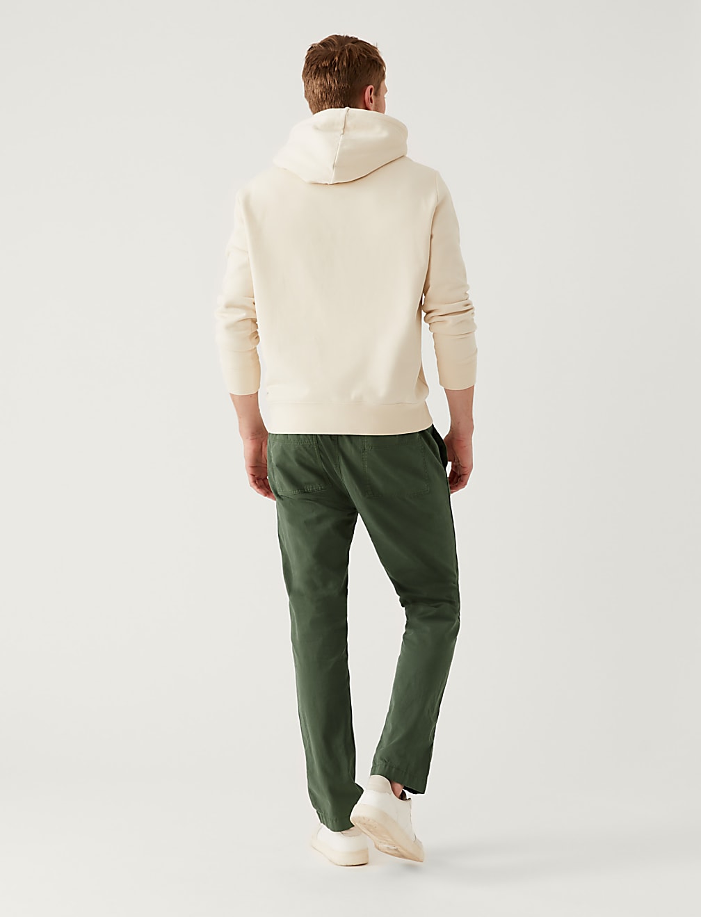 Slim Fit Half Elasticated Waist Trousers