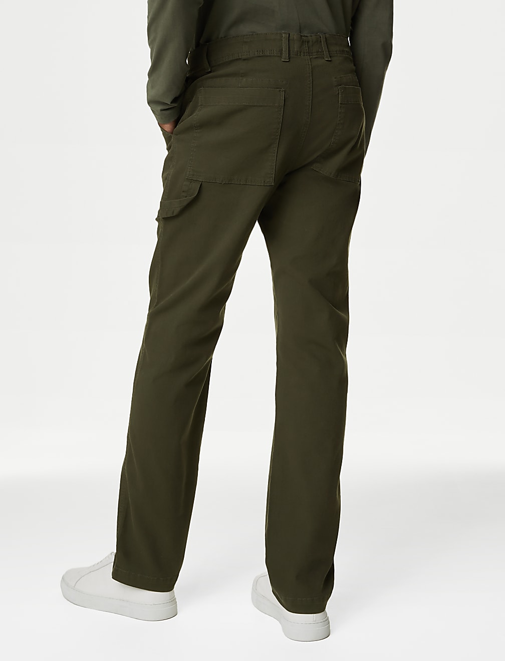 Straight Fit Utility Stretch Trousers