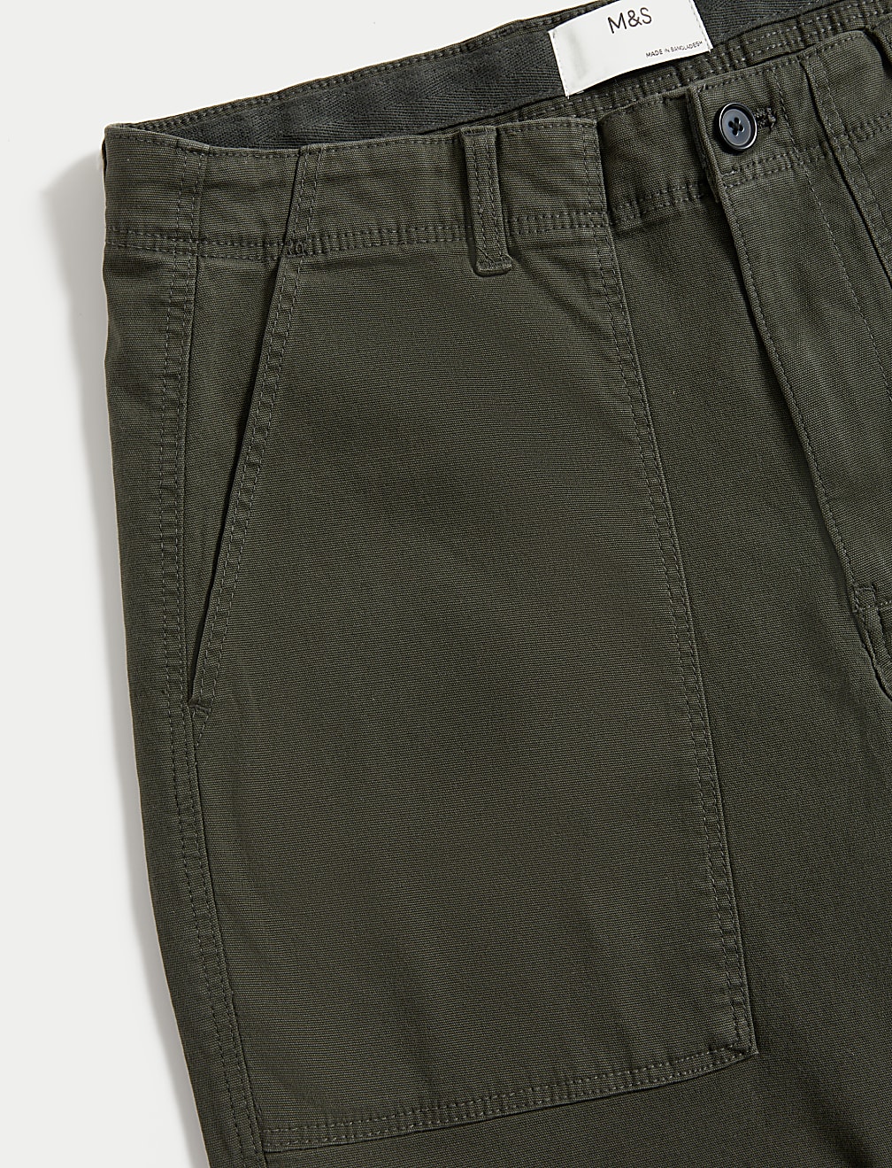 Straight Fit Utility Stretch Trousers