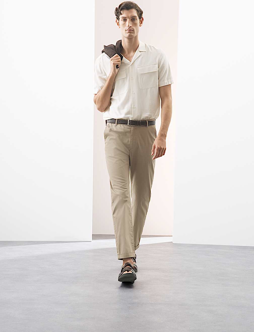 Super Lightweight Tapered Fit Elasticated Waist Trousers