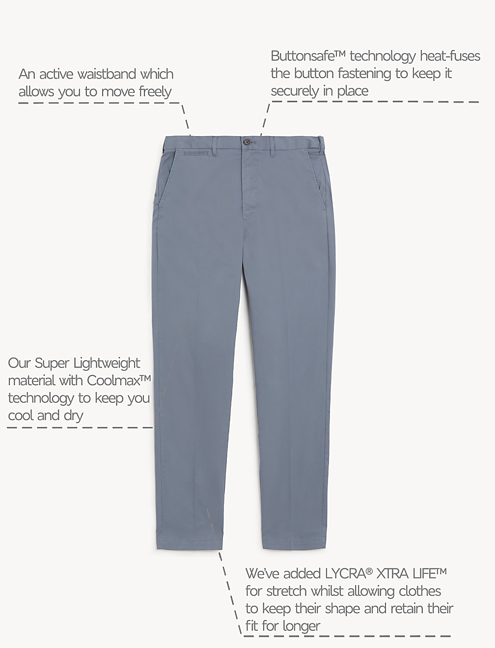 Regular Fit Super Lightweight Chinos