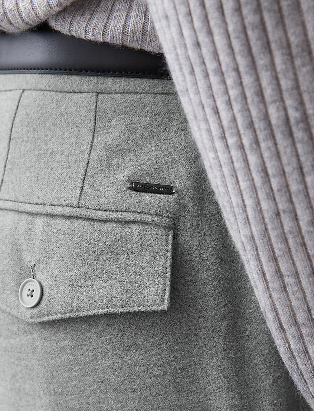 Tapered Fit Single Pleat Trousers
