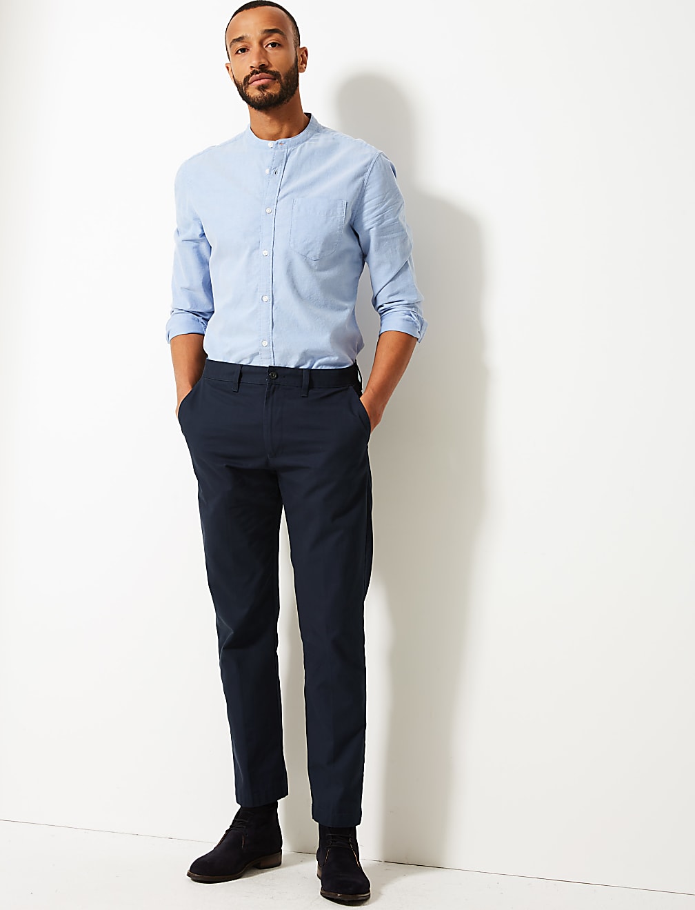 Straight Fit Pure Cotton Chinos