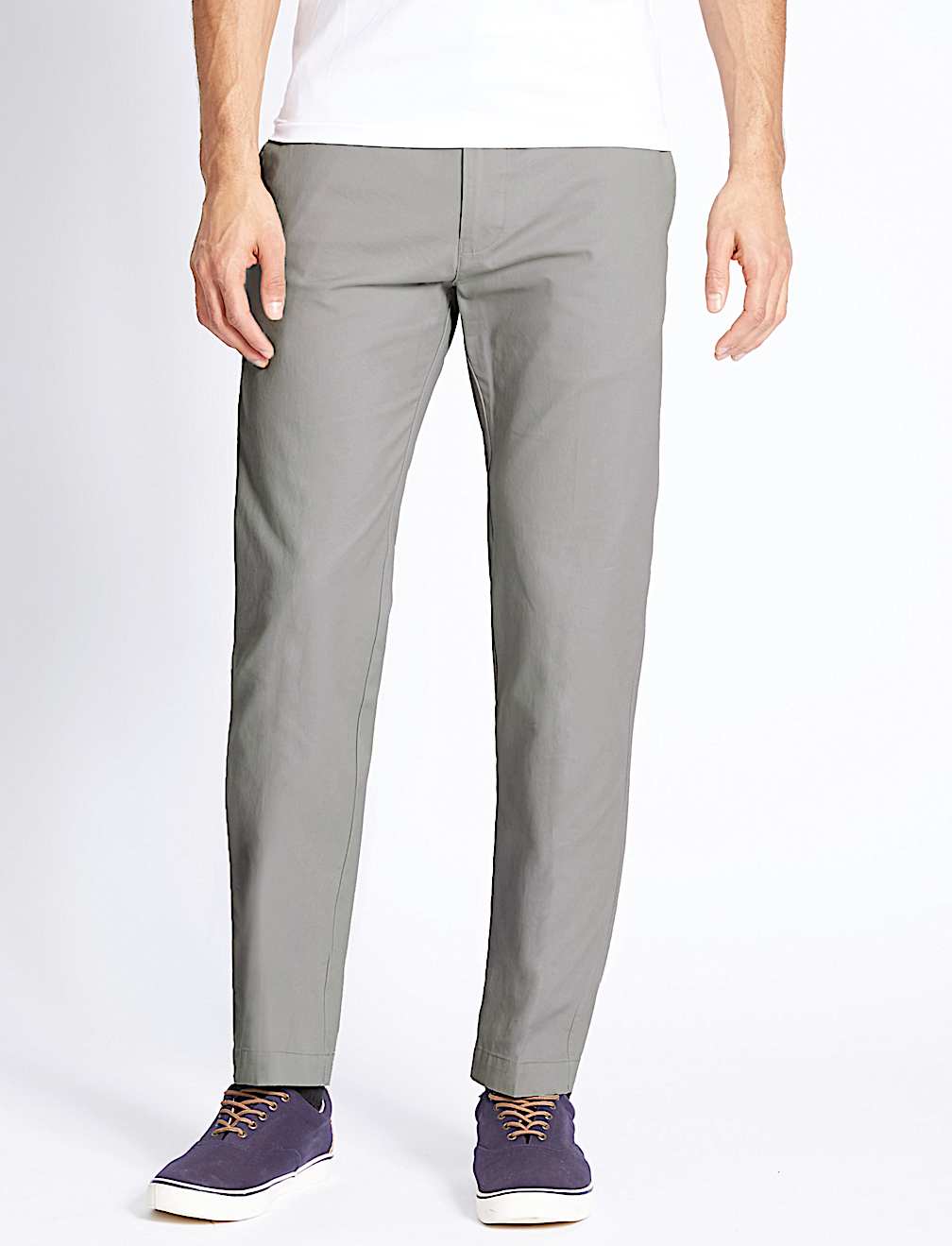 Straight Fit Pure Cotton Chinos