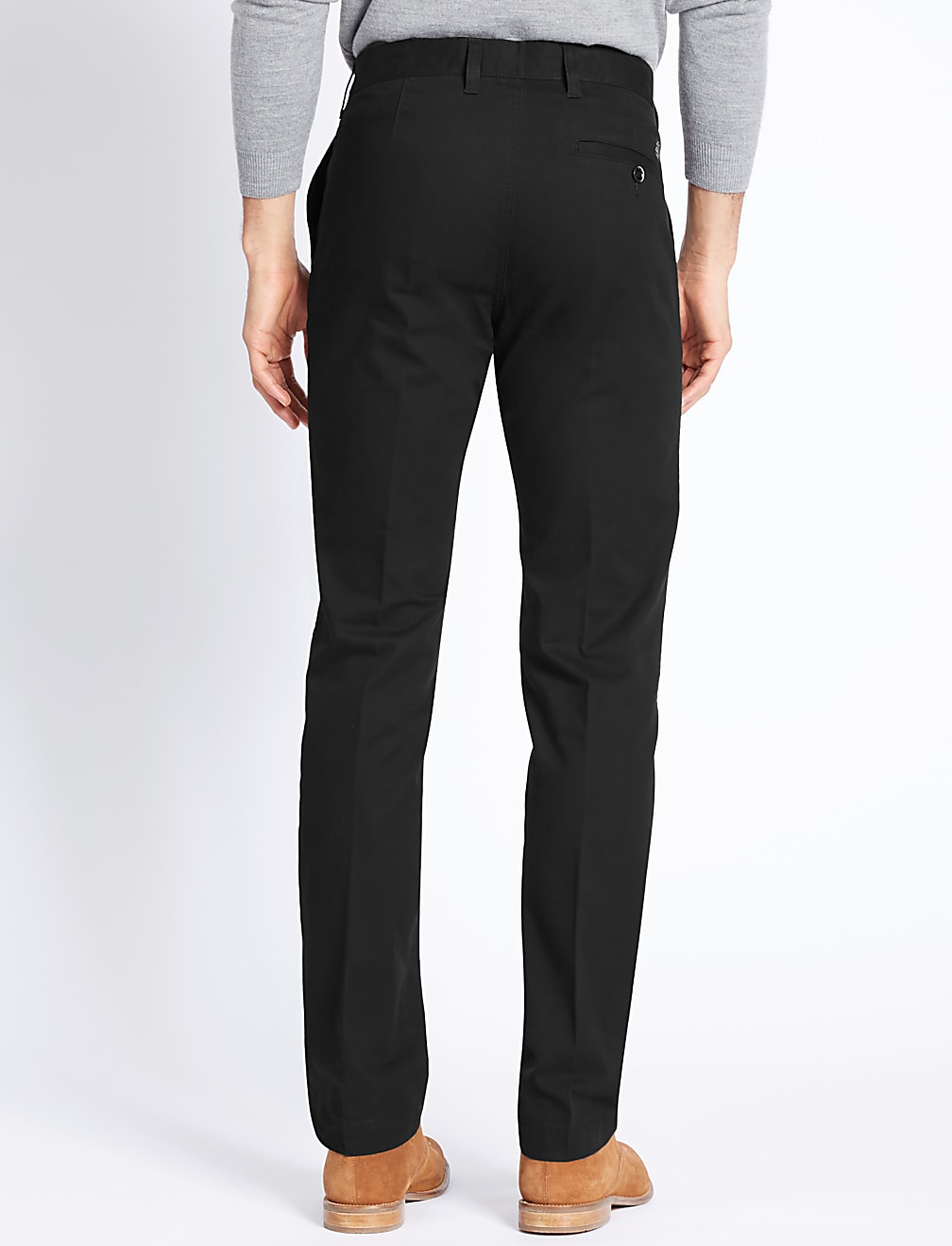 Straight Fit Pure Cotton Chinos