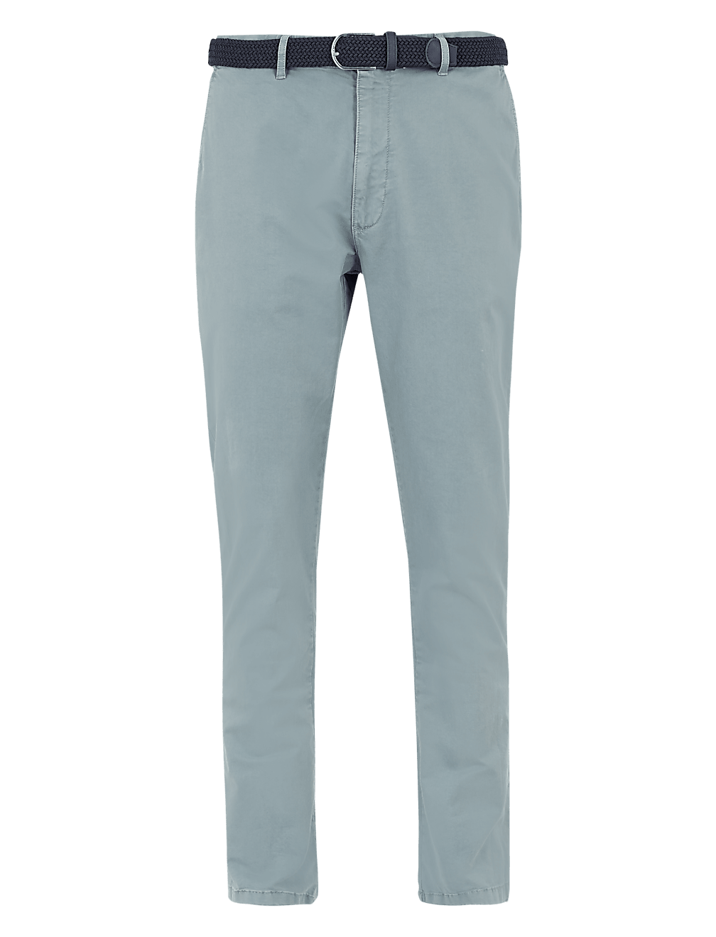 Slim Fit Belted Stretch Chinos