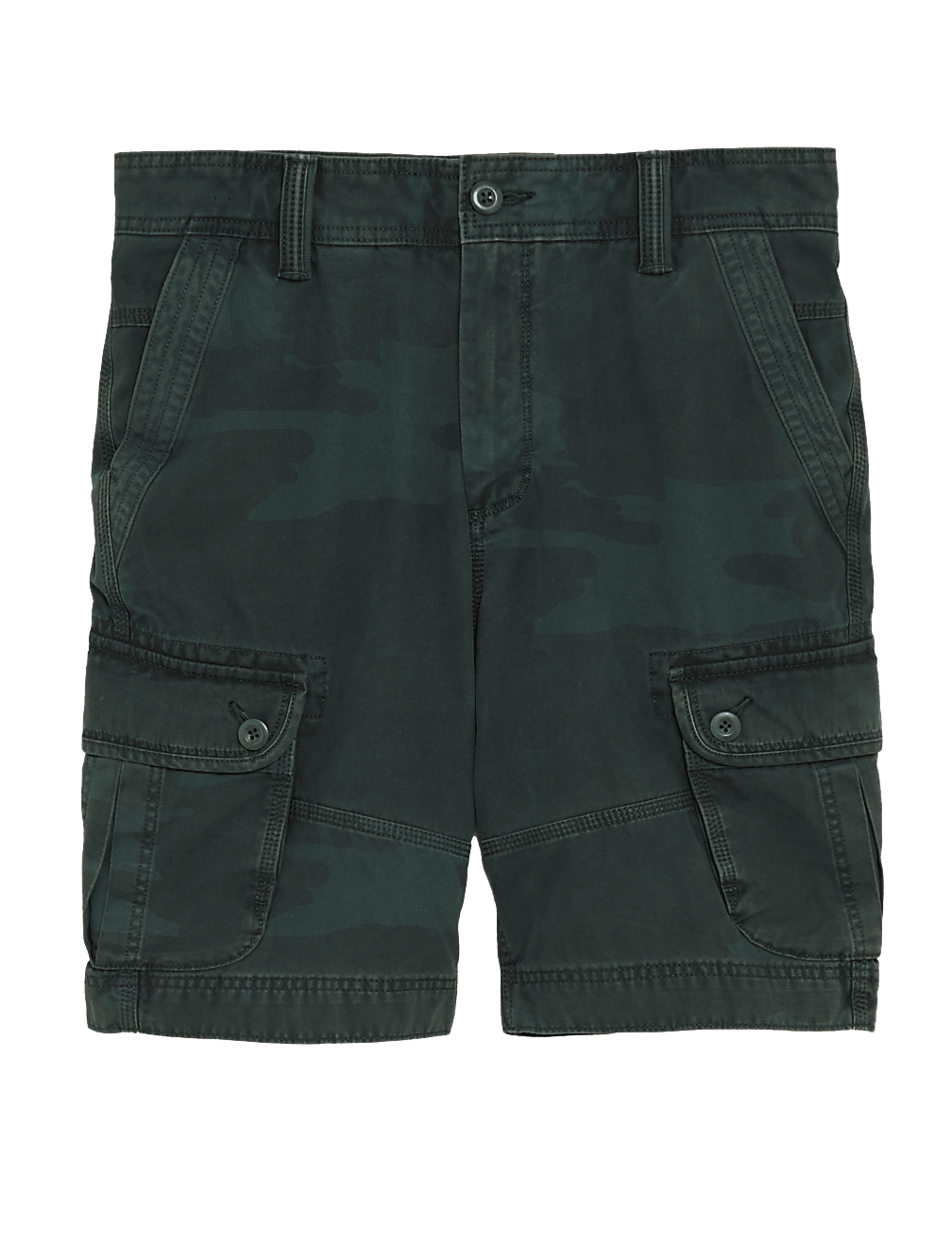 Pure Cotton Printed Cargo Shorts