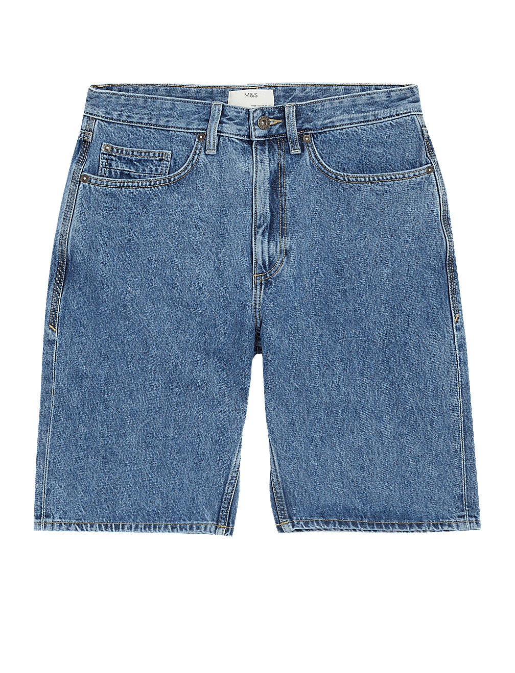 Recycled Rigid Denim Shorts