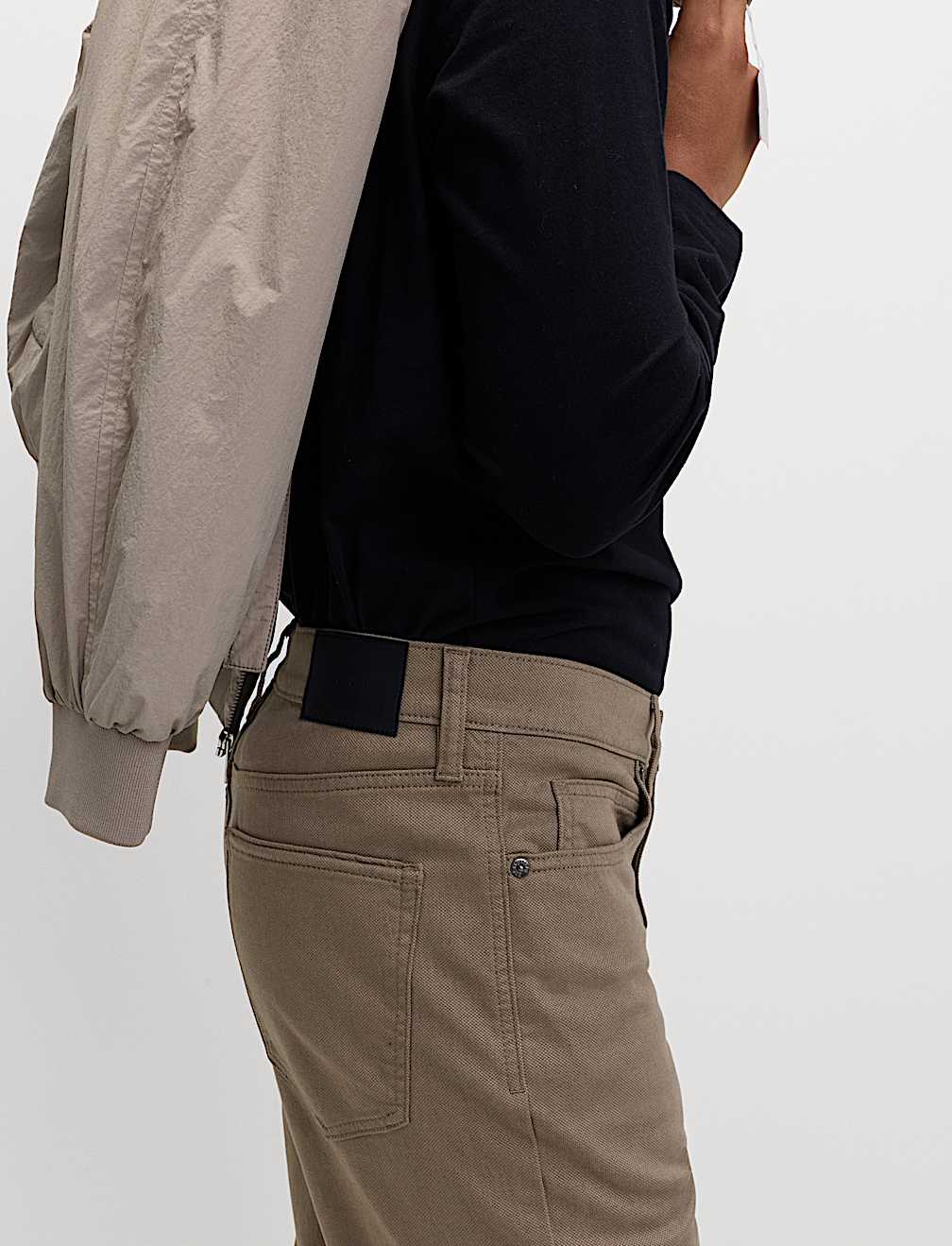 Straight Fit Textured 5 Pocket Trousers