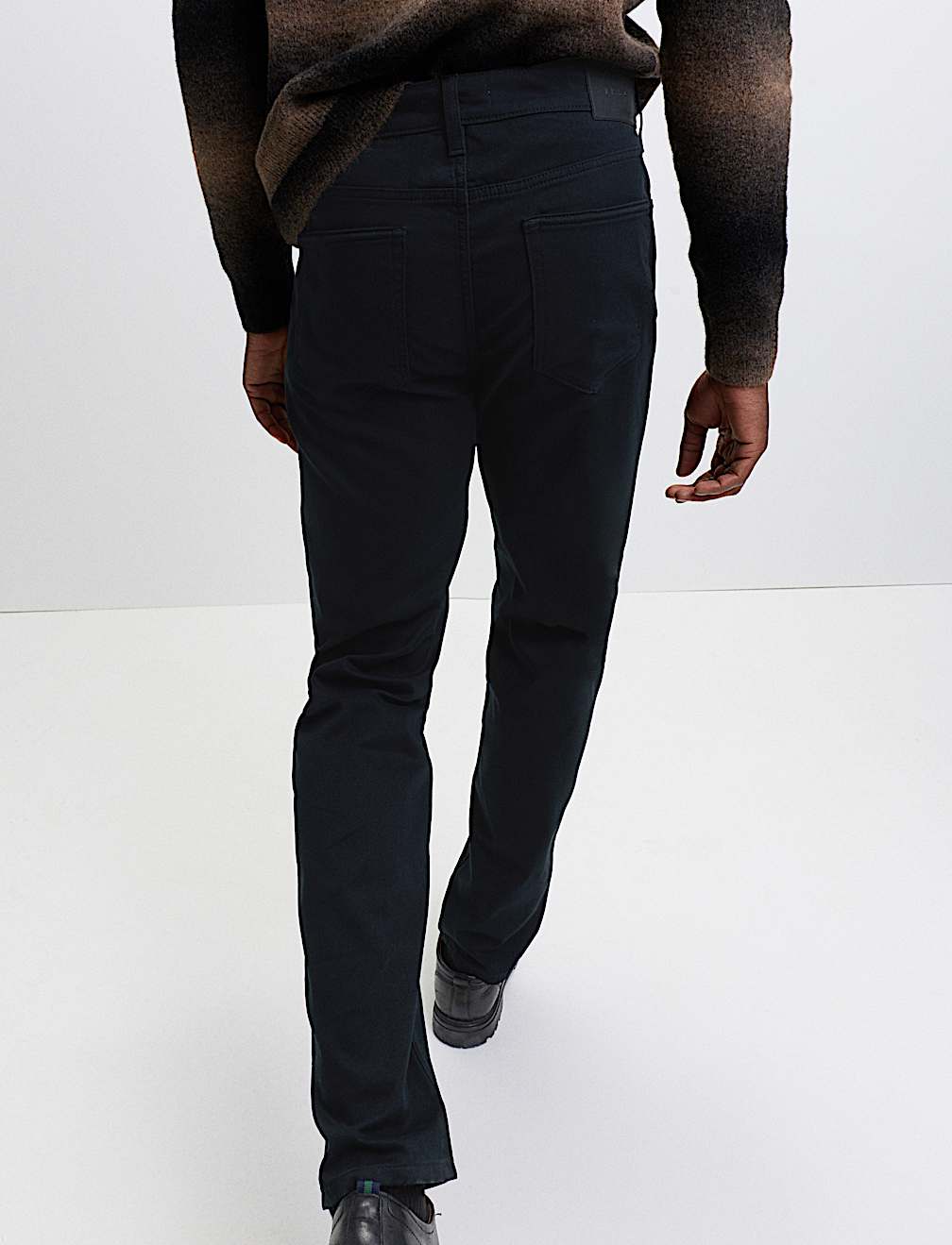 Straight Fit Textured 5 Pocket Trousers