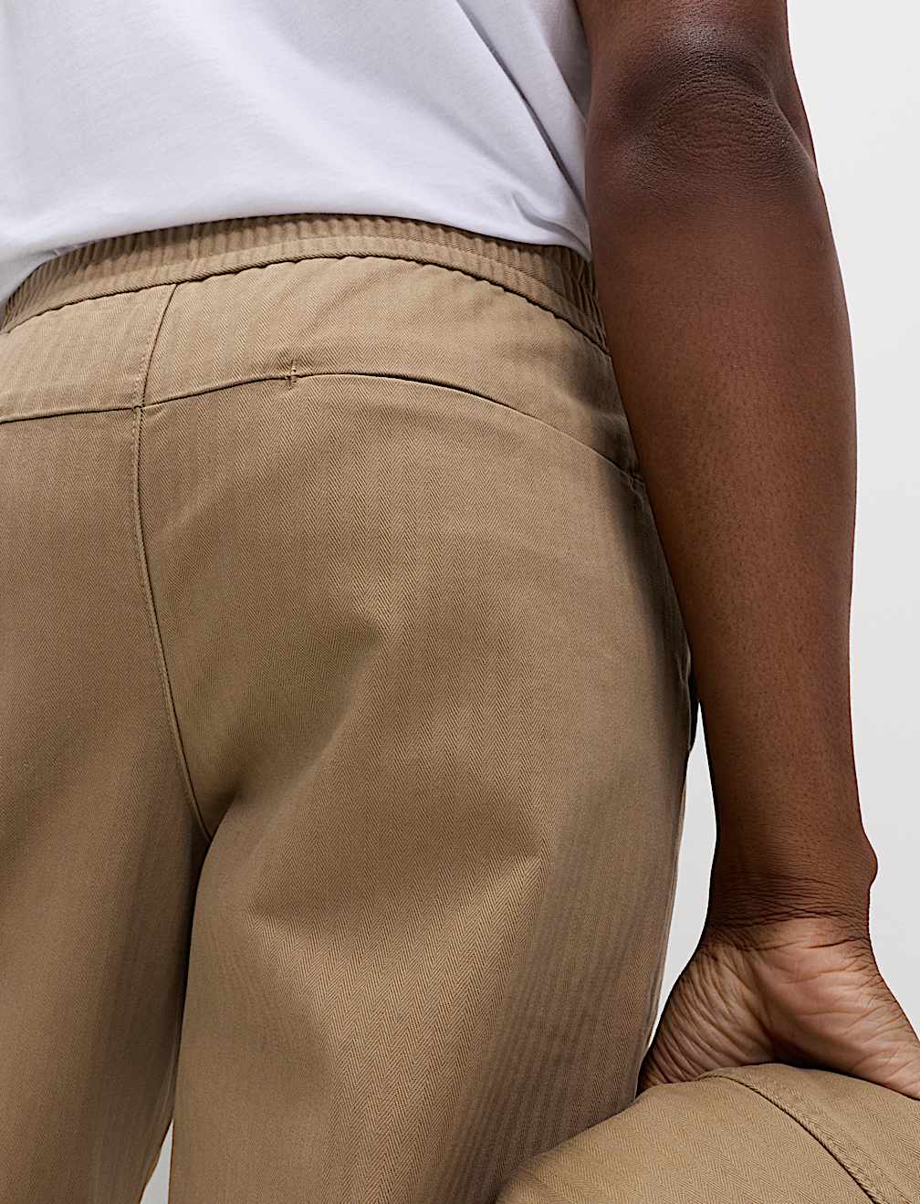 Pure Cotton Herringbone Trousers