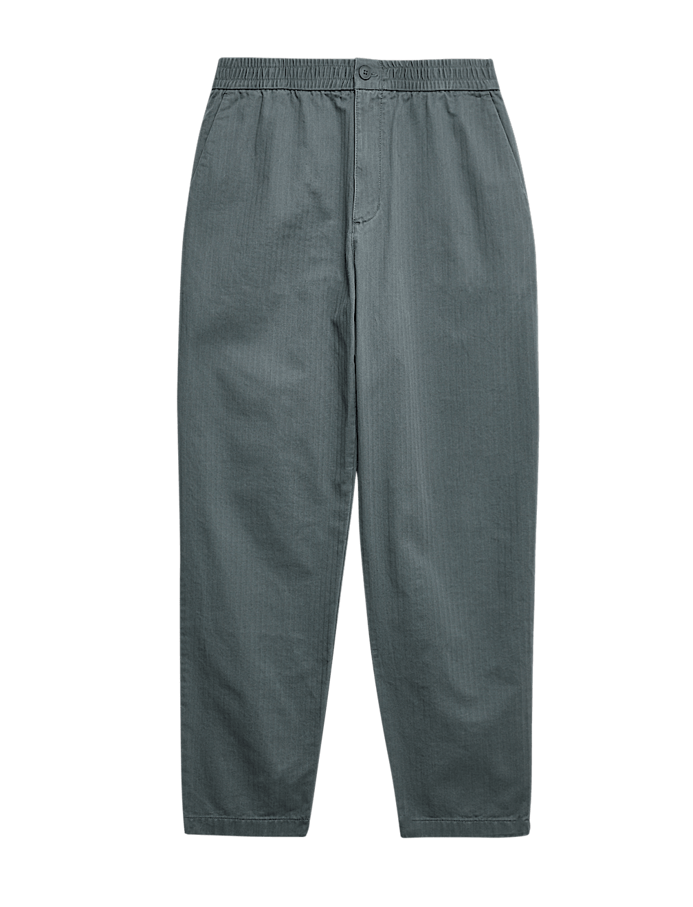 Pure Cotton Herringbone Trousers