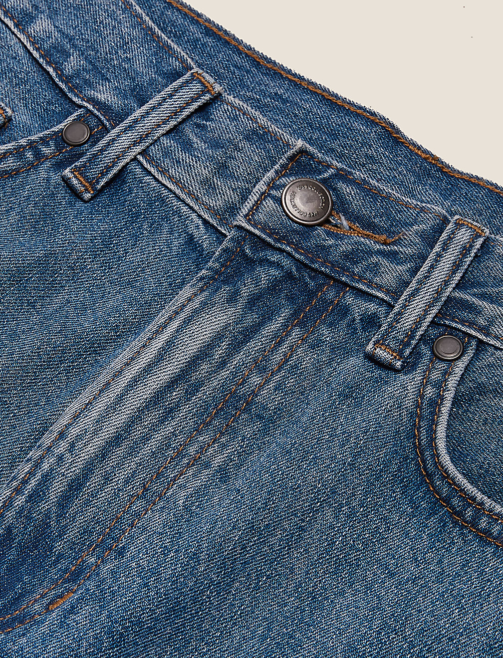Pure Cotton Straight Fit Jeans