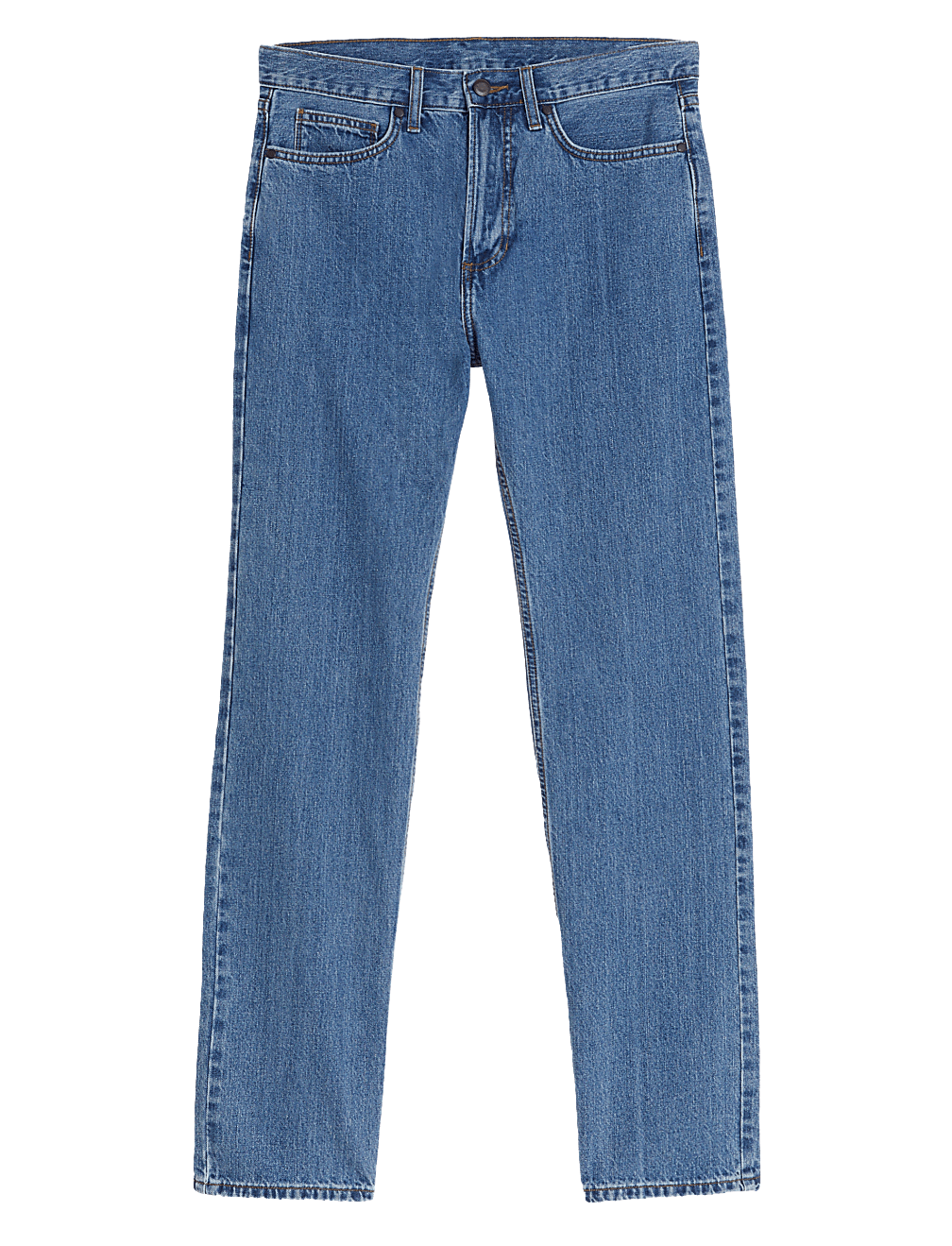 Pure Cotton Straight Fit Jeans