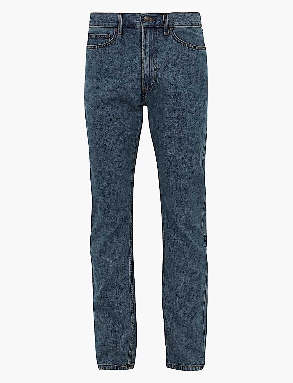 Pure Cotton Straight Fit Jeans