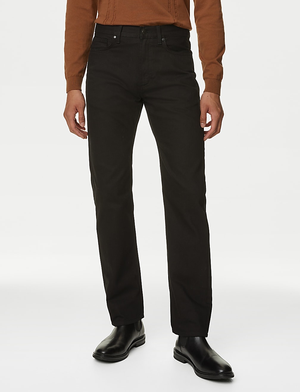 Pure Cotton Straight Fit Jeans