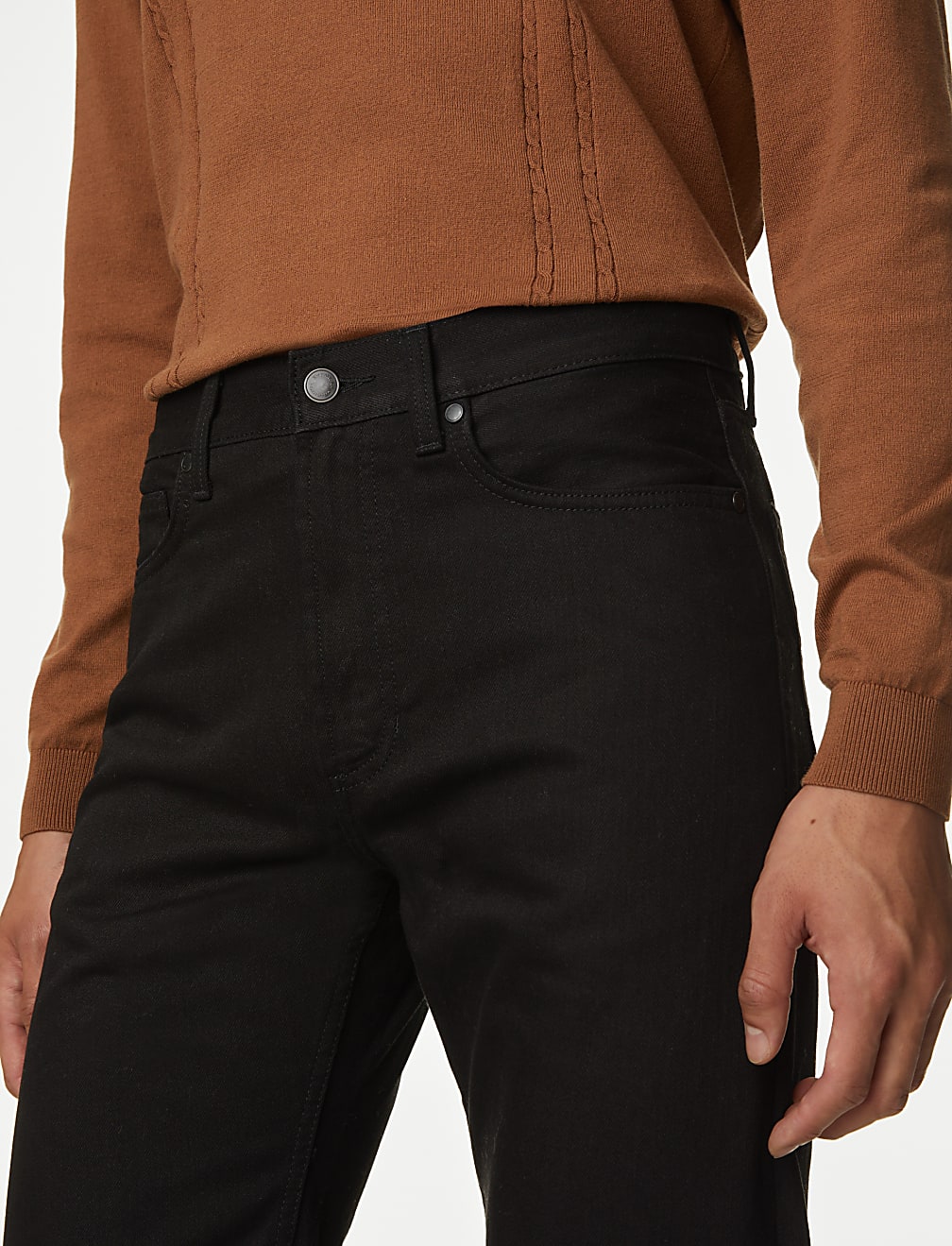 Pure Cotton Straight Fit Jeans