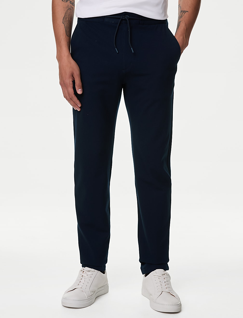 Tapered Fit Stretch Twill Trousers
