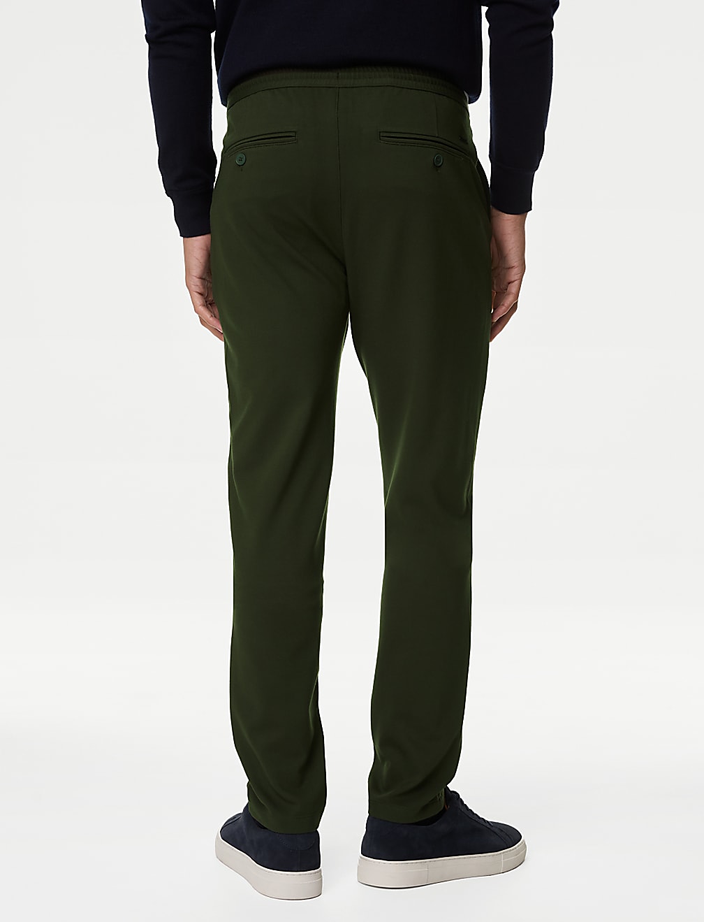 Tapered Fit Stretch Twill Trousers