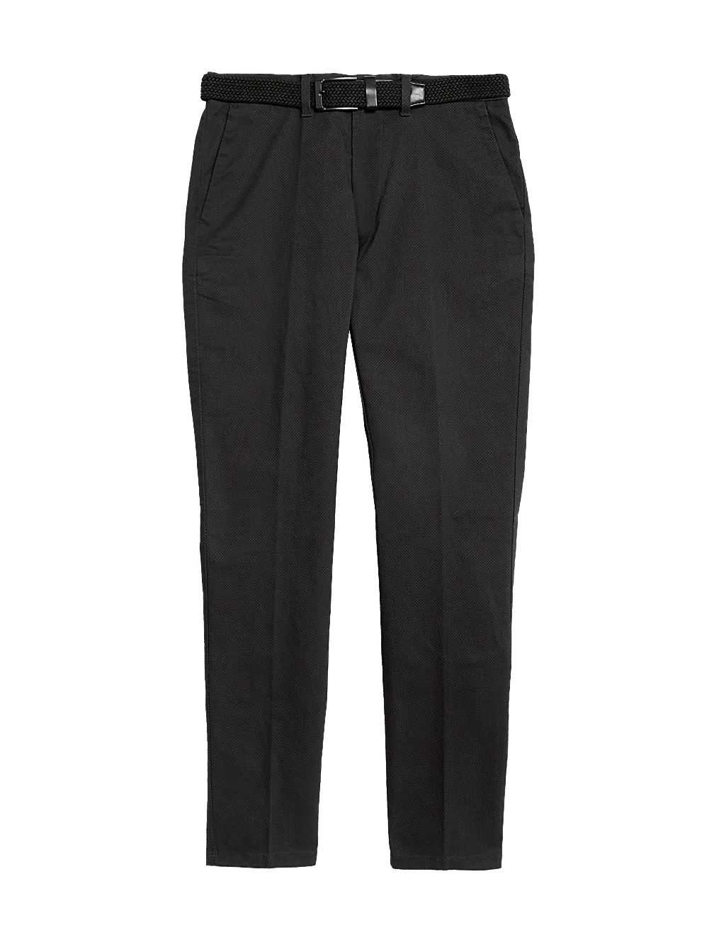 Slim Fit Printed Belted Stretch Chinos