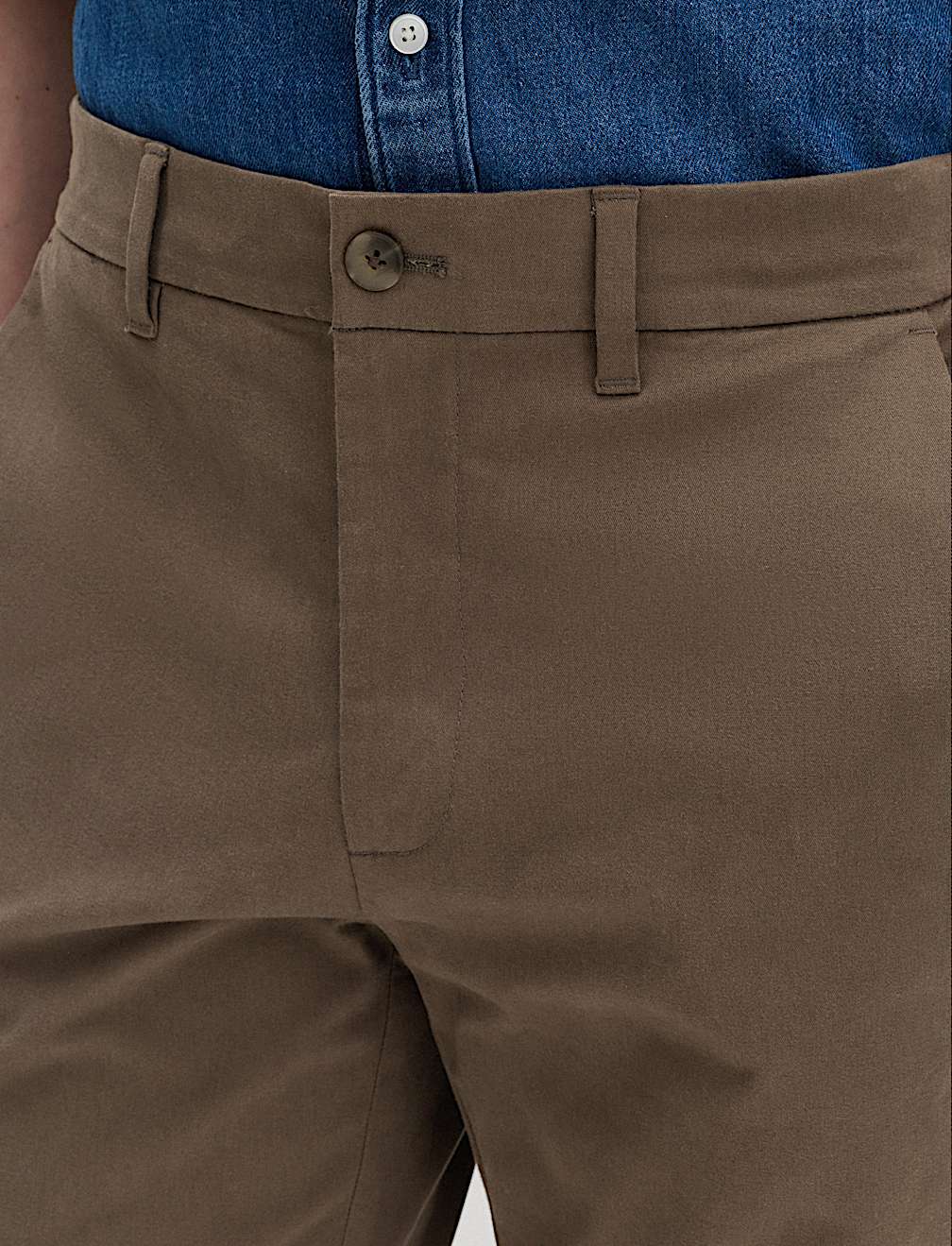 Regular Fit Half Elasticated Waist Chinos