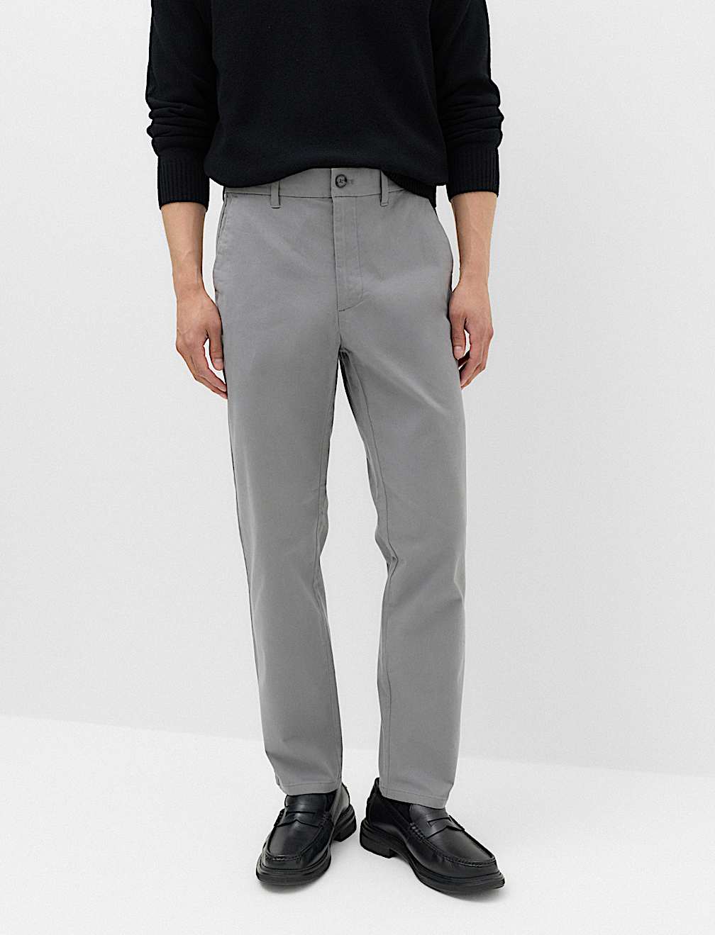 Regular Fit Half Elasticated Waist Chinos