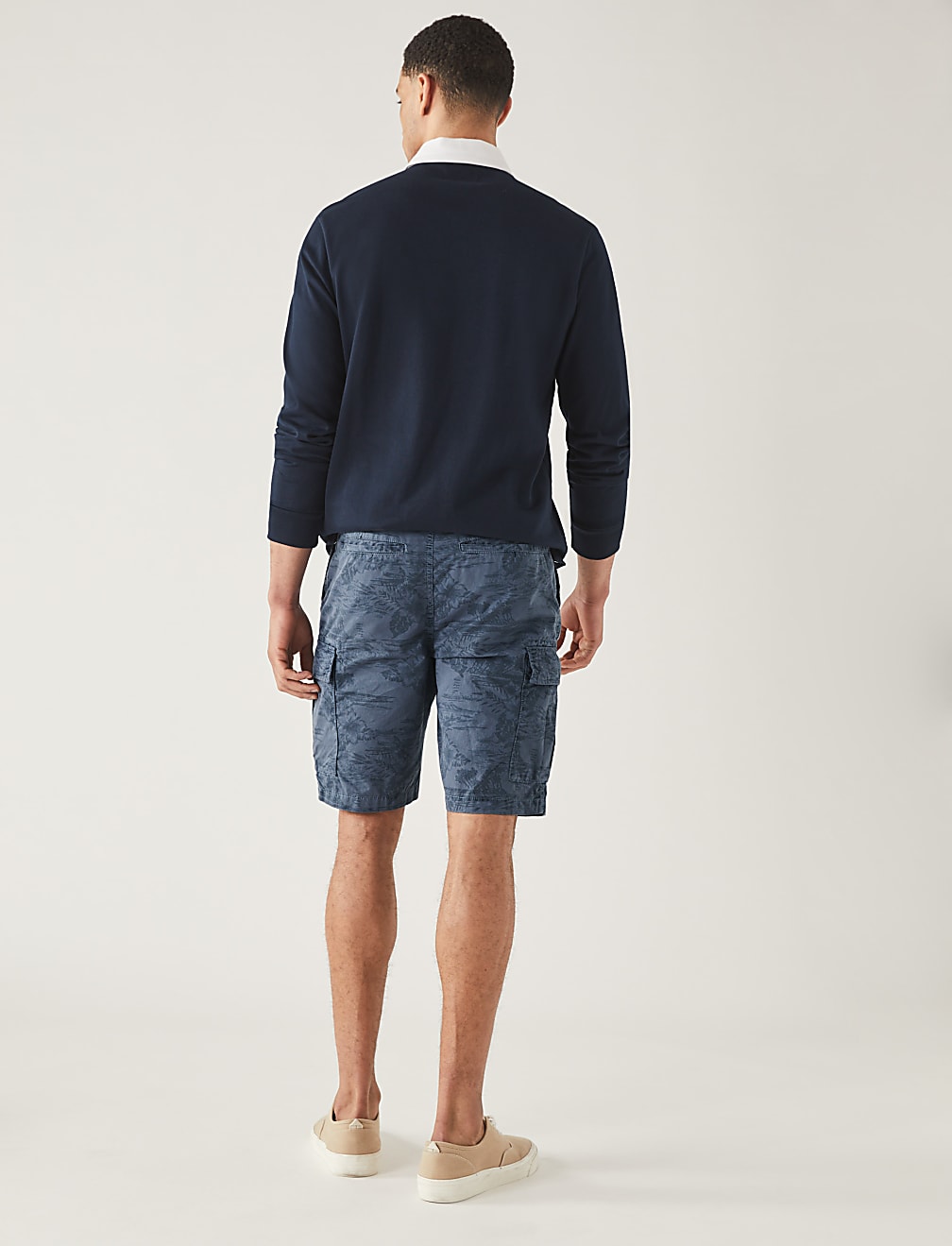 Pure Cotton Printed Cargo Shorts