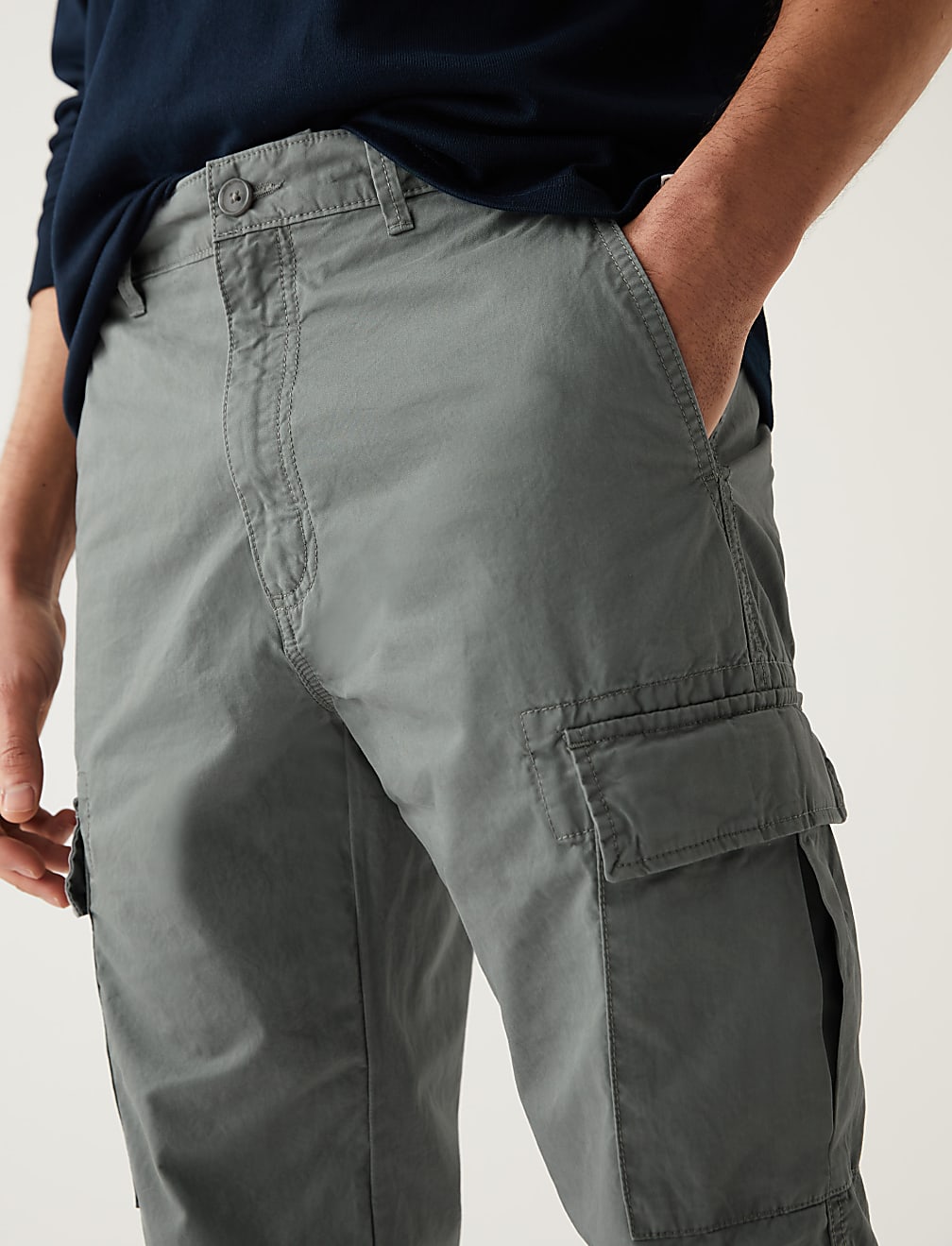 Tapered Fit Lightweight Cargo Trousers