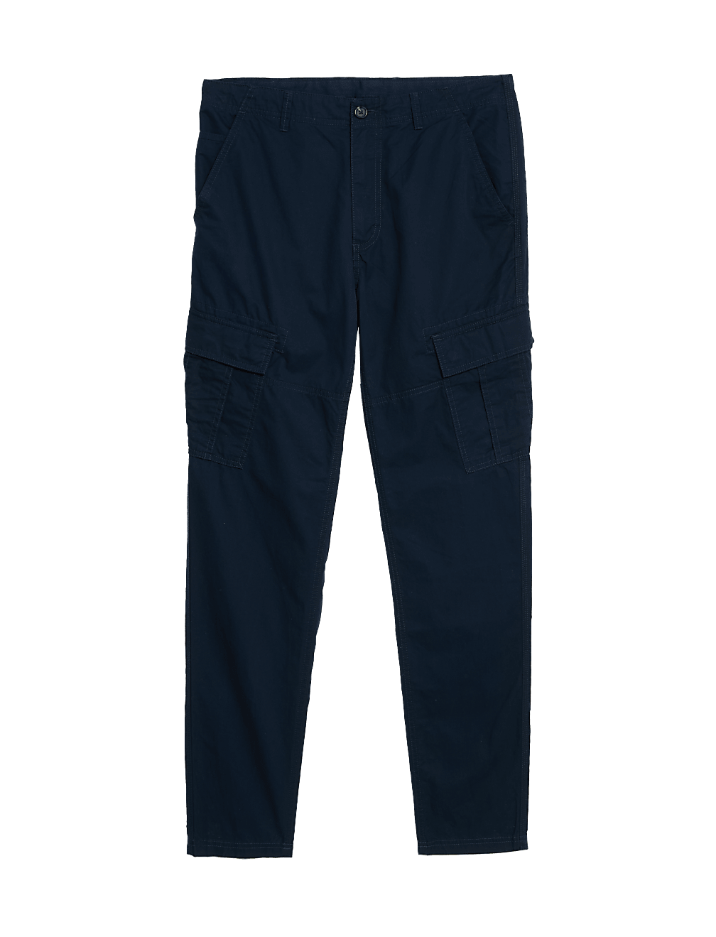 Tapered Fit Pure Cotton Lightweight Cargo Trousers