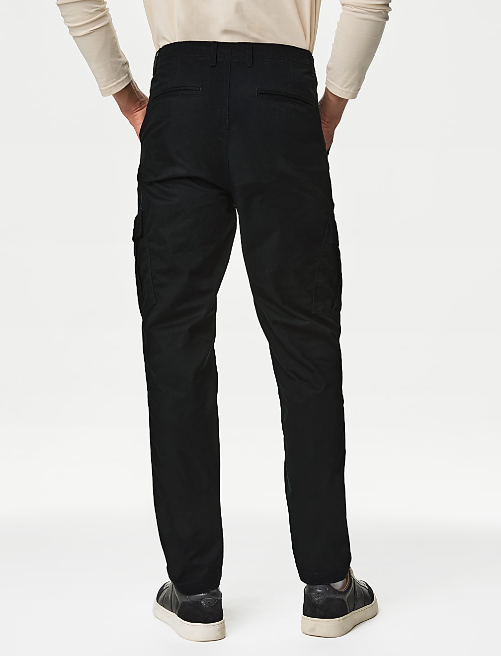 Tapered Fit Pure Cotton Lightweight Cargo Trousers