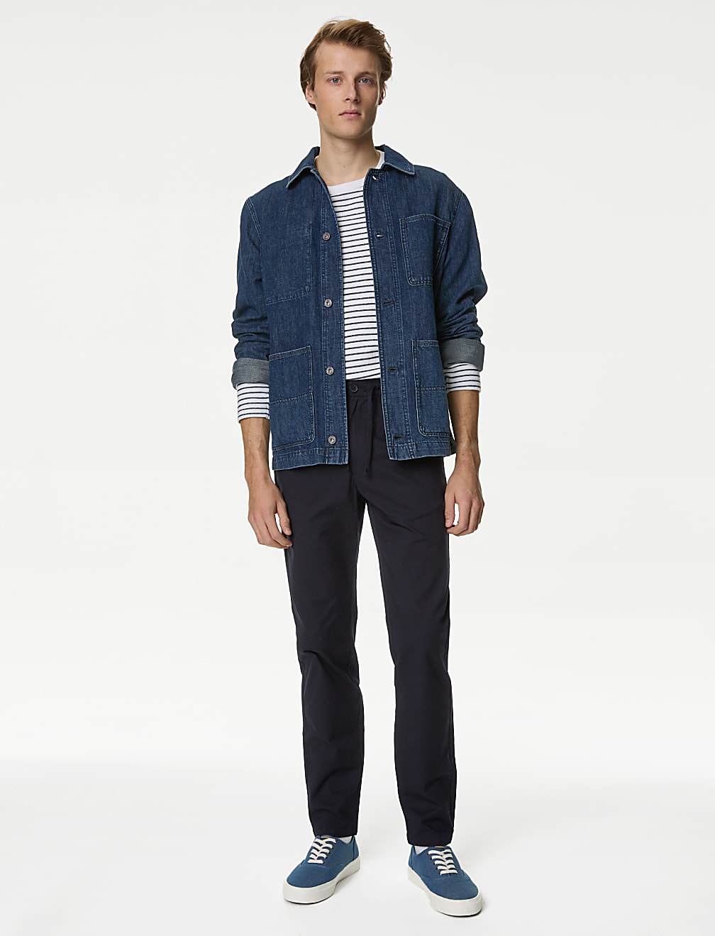 Tapered Fit Elasticated Waist Trousers