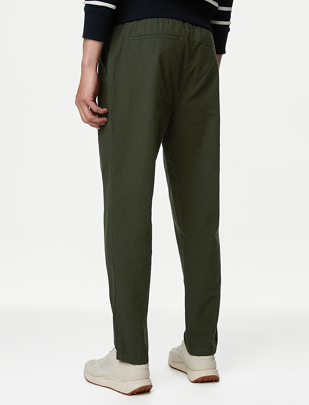 Regular Fit Pure Cotton Seersucker Trousers
