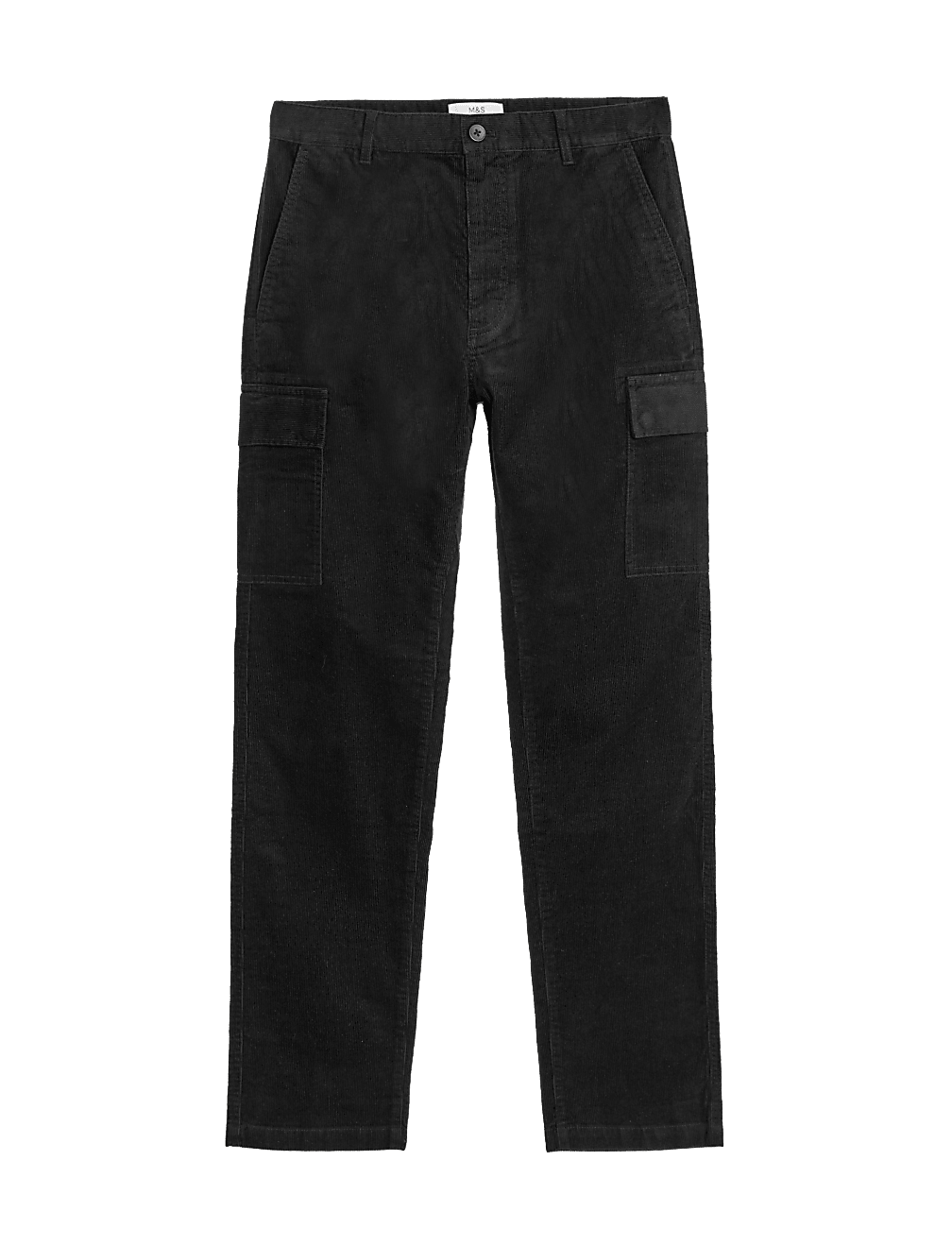 Straight Fit Corduroy Stretch Cargo Trousers