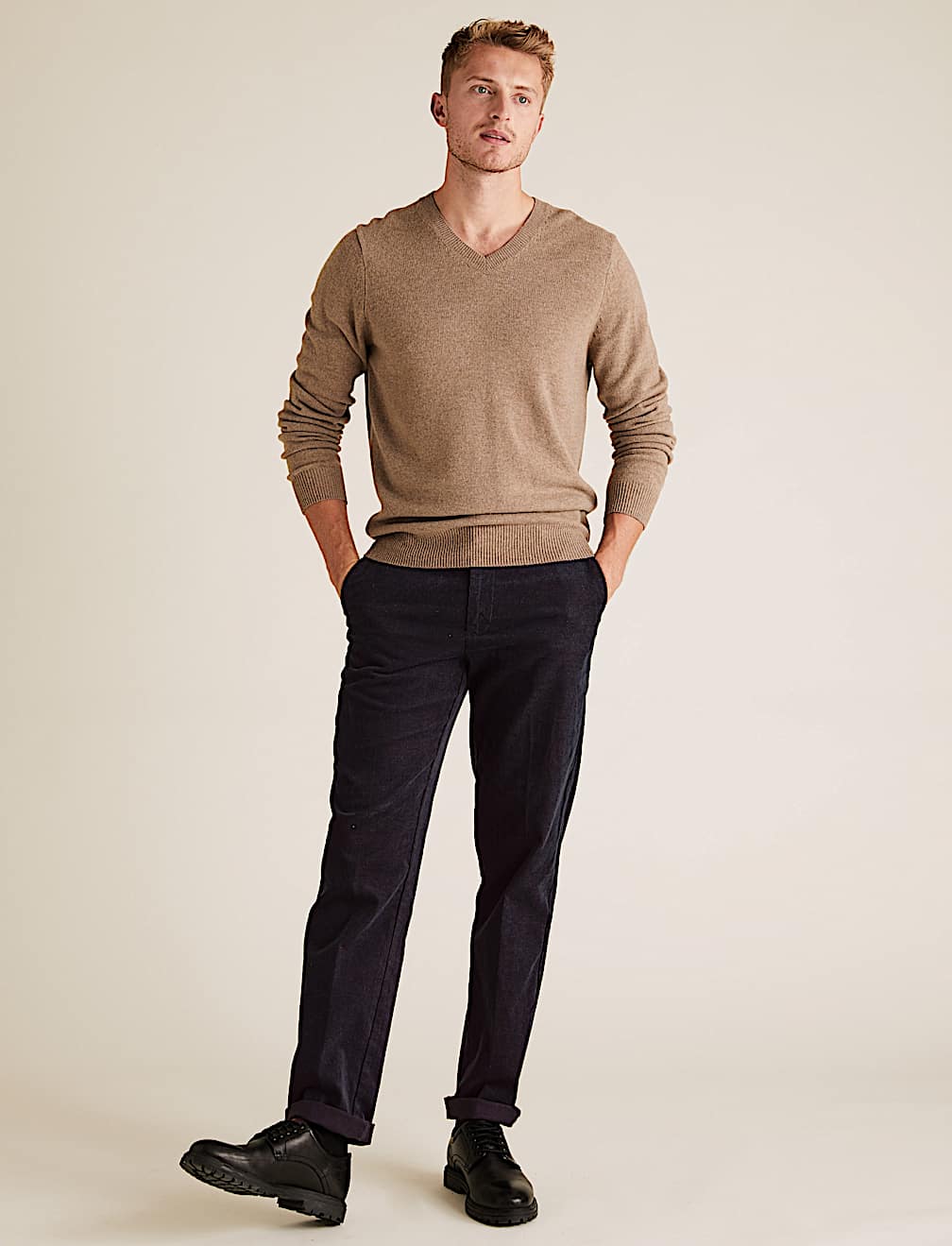 Regular Fit Corduroy Stretch Trousers