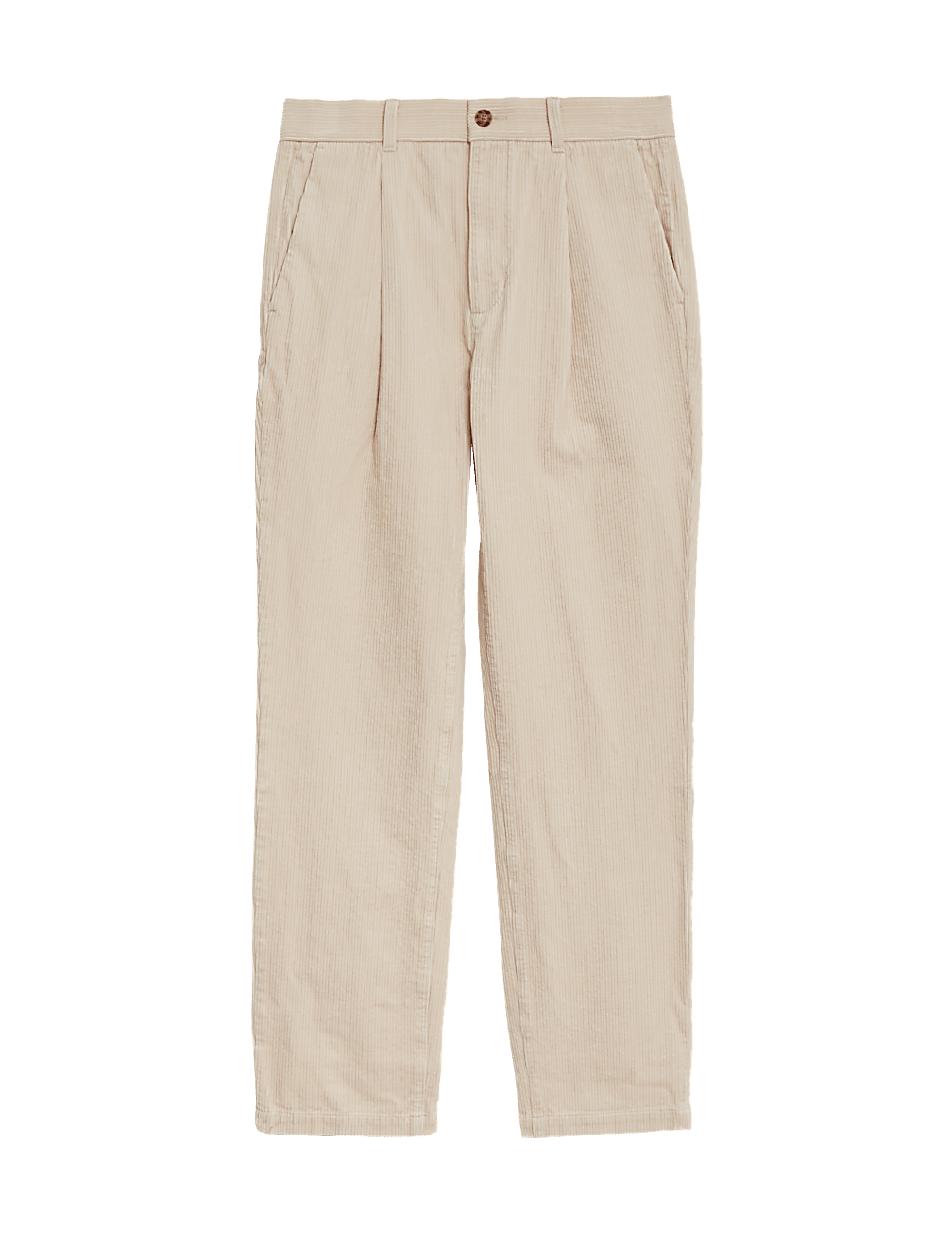 Regular Fit Luxury Single Pleat Corduroy Chinos
