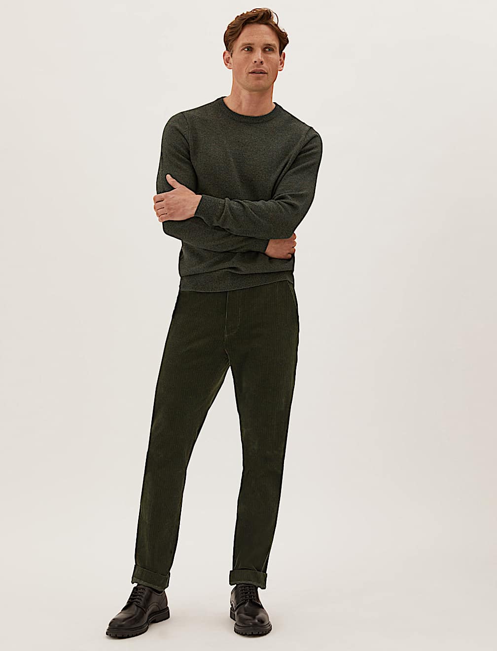 Regular Fit Lux Corduroy Stretch Trousers