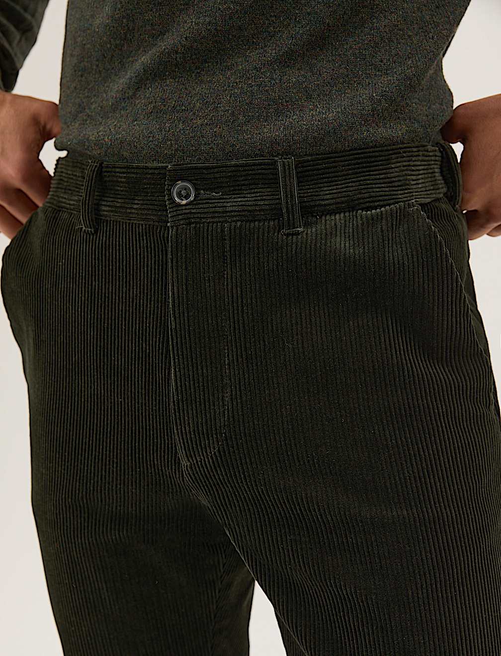 Regular Fit Lux Corduroy Stretch Trousers