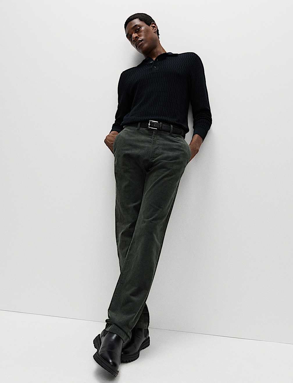 Regular Fit Corduroy Stretch Chinos