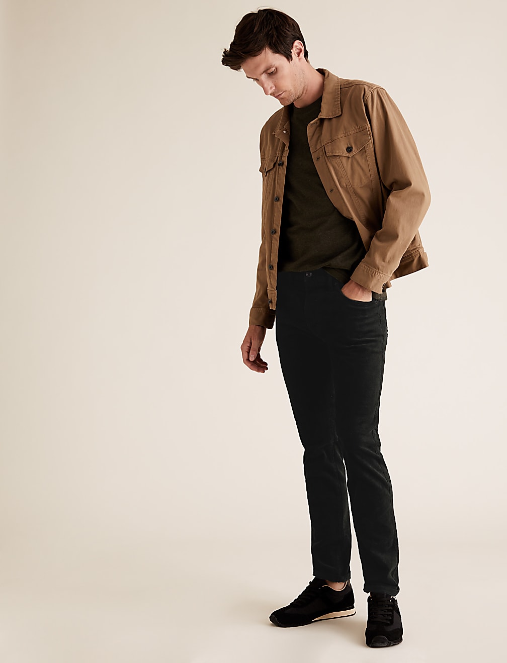 Slim Fit Corduroy 5 Pocket Trousers