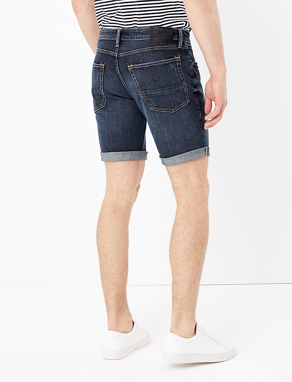 Slim Fit Organic Cotton Stretch Denim Shorts