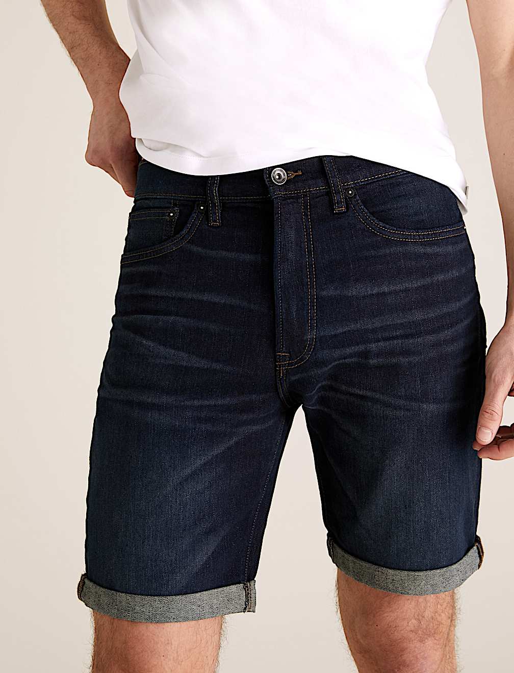 Organic Cotton Stretch Denim Shorts