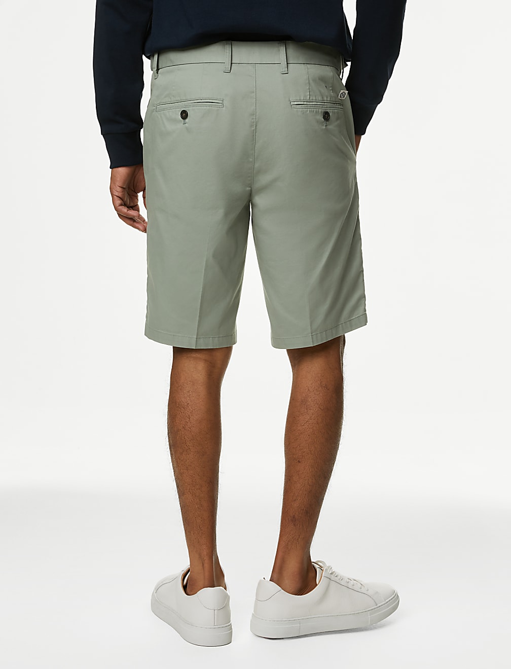 Cotton Mix Plain Regular Fit Chino Shorts