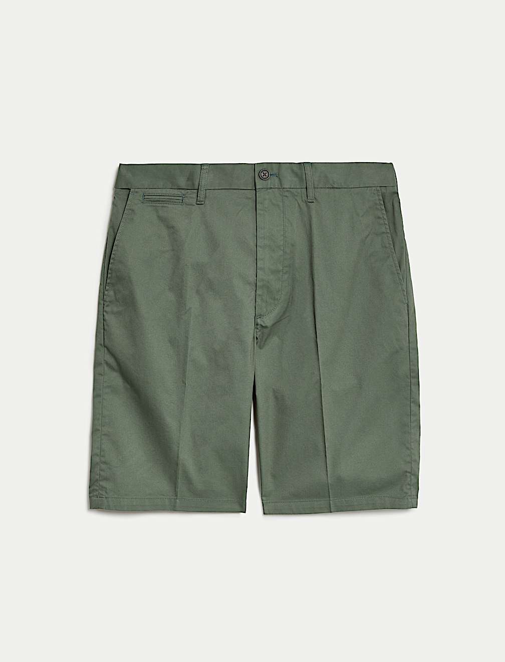 Cotton Mix Plain Regular Fit Chino Shorts