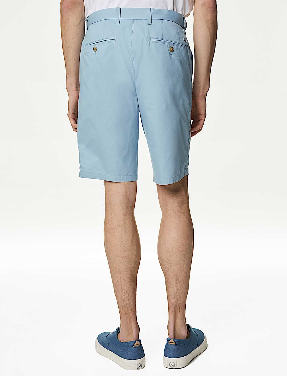 Cotton Mix Plain Regular Fit Chino Shorts