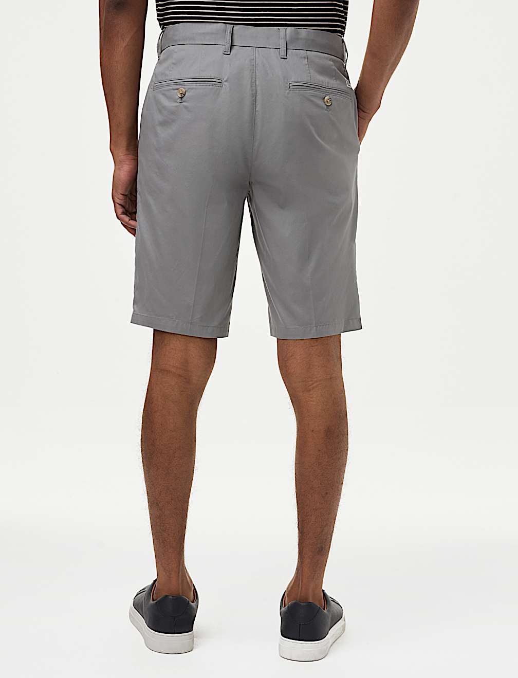 Cotton Mix Plain Regular Fit Chino Shorts