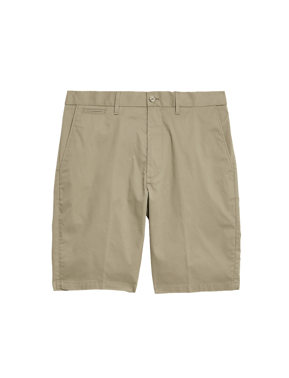 Cotton Mix Plain Regular Fit Chino Shorts