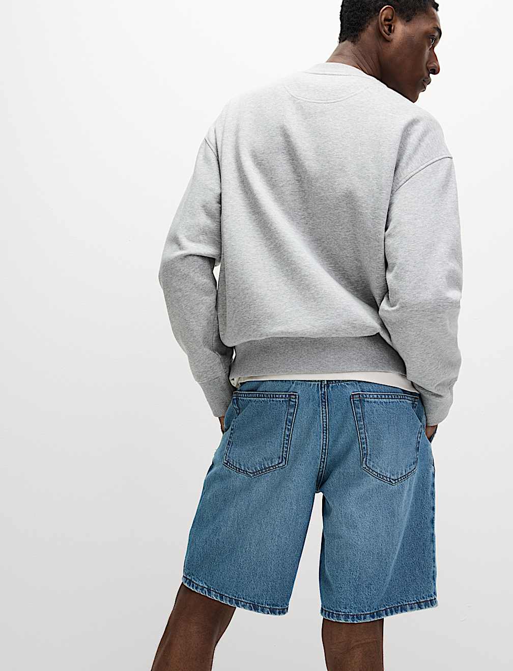 Straight Fit Lightweight Denim Shorts