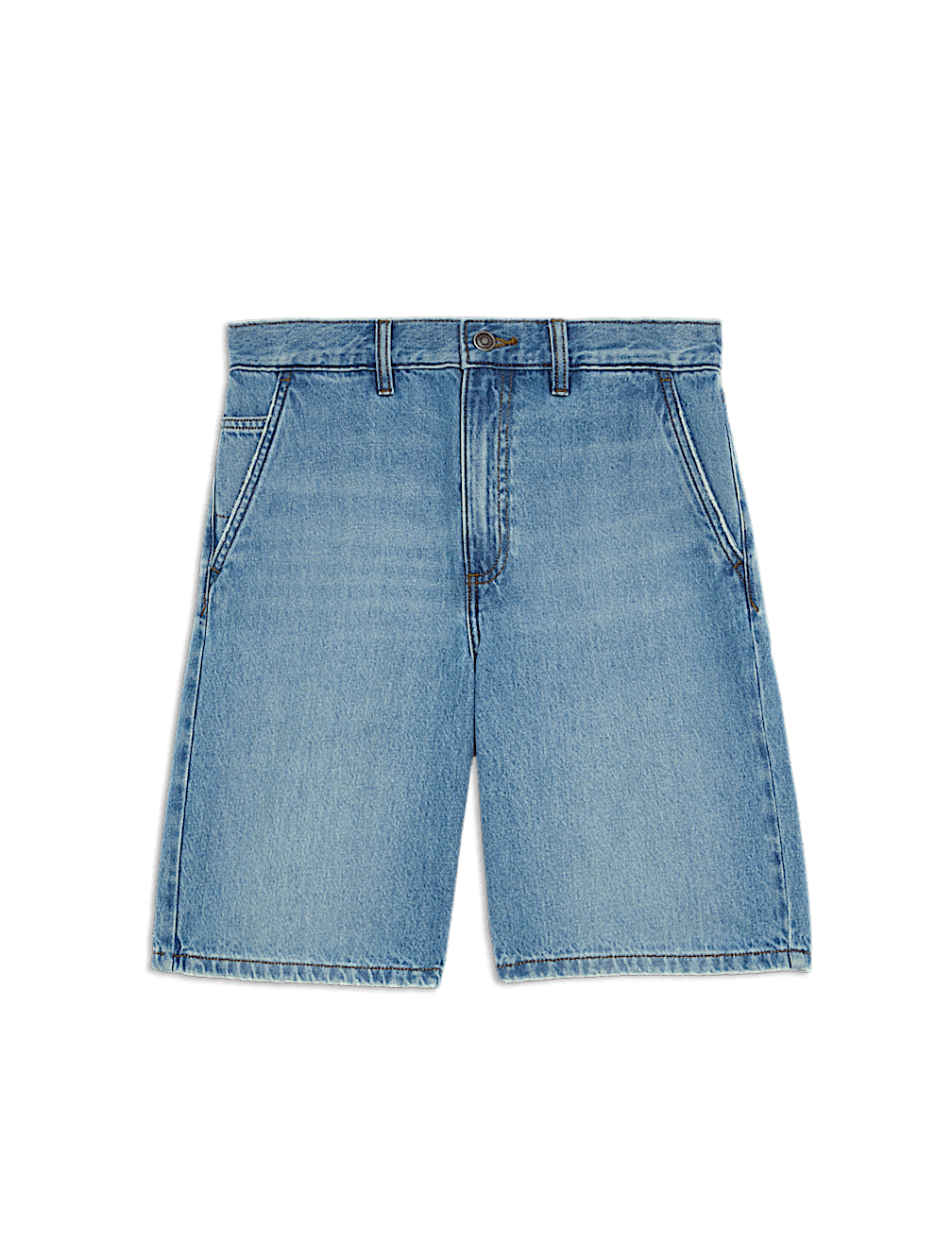 Straight Fit Lightweight Denim Shorts