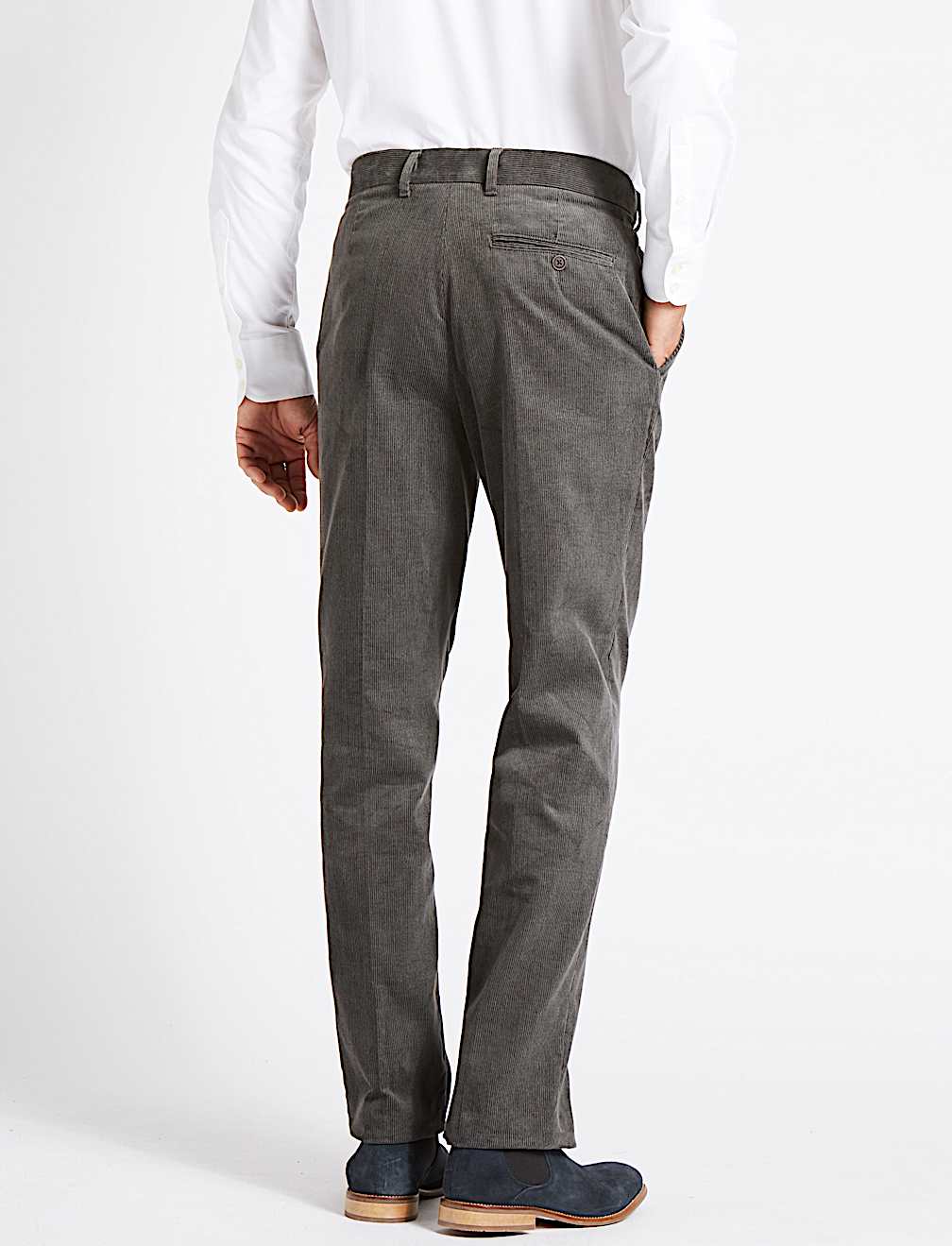Regular Fit Pure Cotton Corduroy Trousers